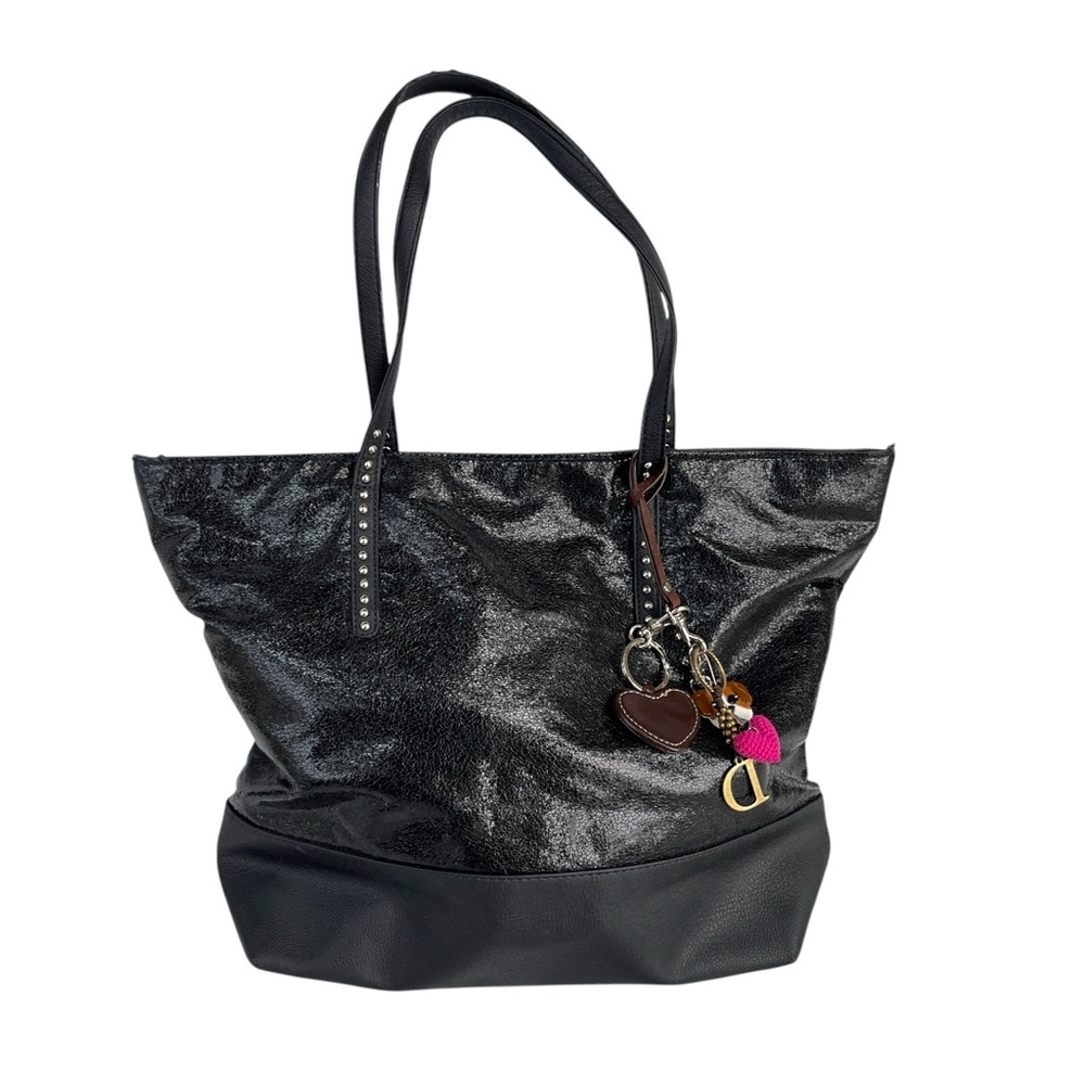 David Jones tote Shoulder bag black with studs Handbag